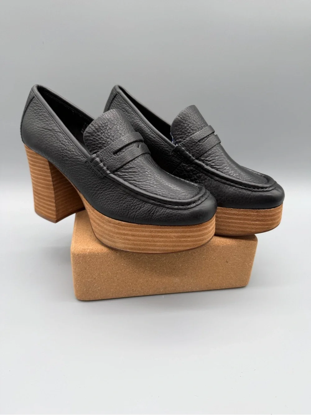 Women’s US 7.5 M Kork-Ease Barbara Platform Leather Loafer Shoes NEW!